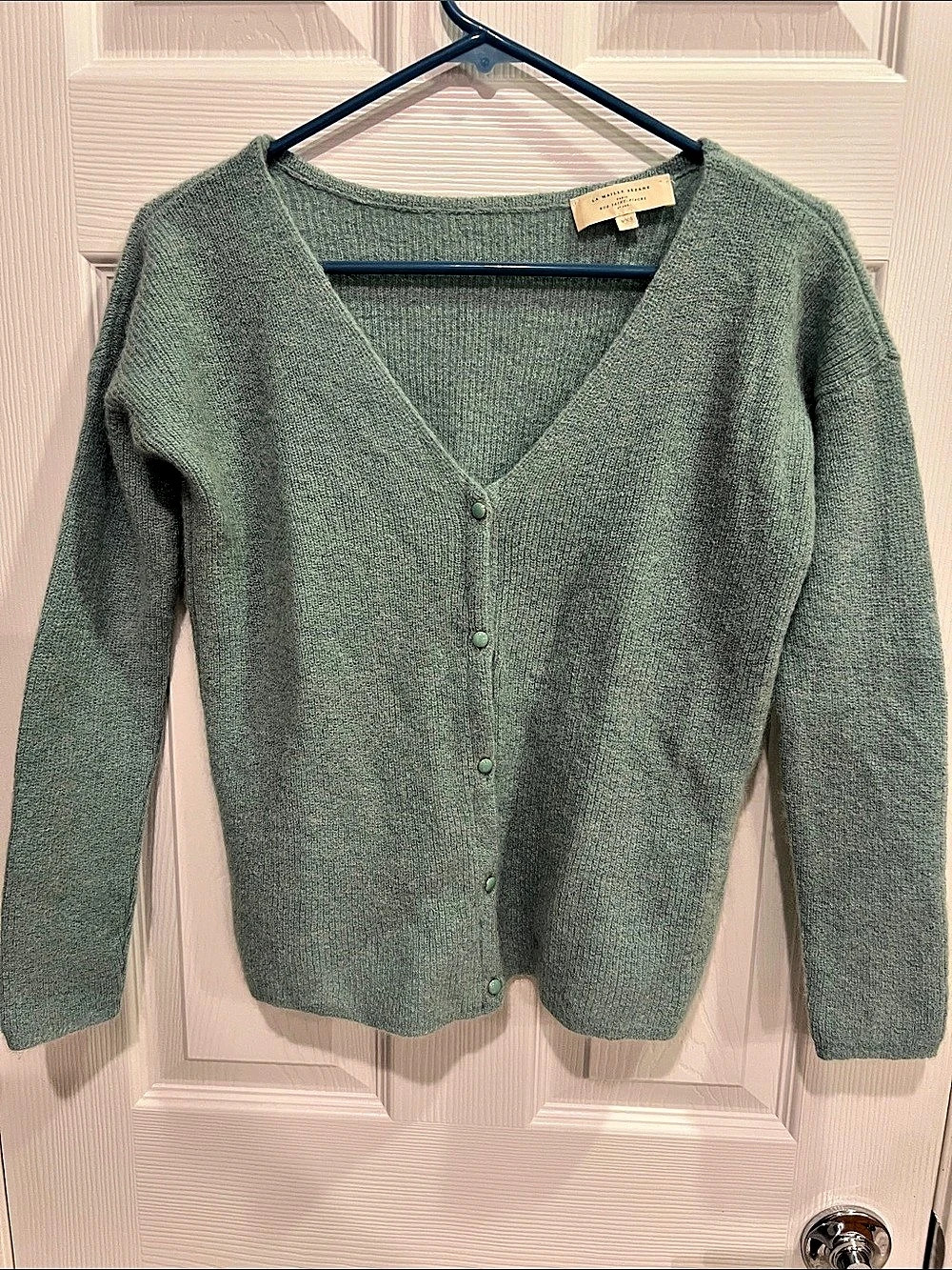 Sézane Gilet Saint-Fiacre Cardigan in Green Size XXS